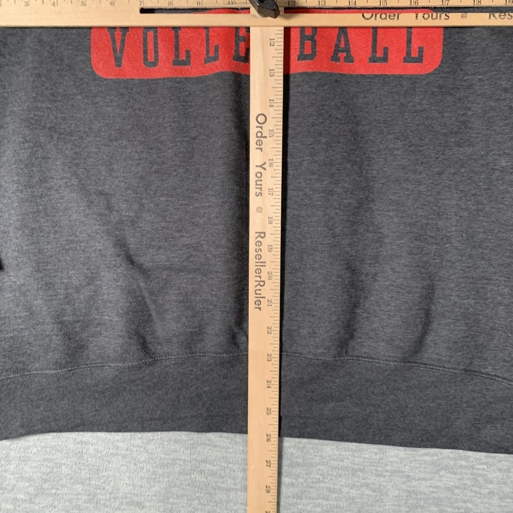 Nebraska Cornhuskers Sweatshirt Mens Large Gray NCAA Volleyball Port & Company - Picture 10 of 12